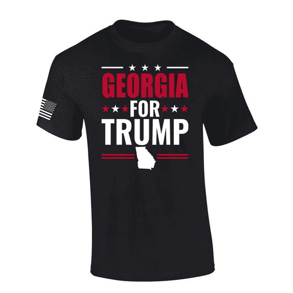 Trenz Shirt Company Mens Political Georgia For Trump Short Sleeve T-Shirt-Black-Small