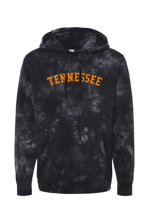 Mens Tennessee Tshirt TN Team Color Tie-Dye Hoodie-Black-xl