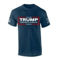 thumbnail image 1 of Trenz Shirt Company Mens Trump Tshirt Trump America Is Back Short Sleeve T-shirt-Heather Navy-large, 1 of 1