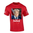 thumbnail image 1 of Trenz Shirt Company Mens Trump Tshirt Trump Official Portrait and Signature Short Sleeve T-shirt-Red-large, 1 of 1