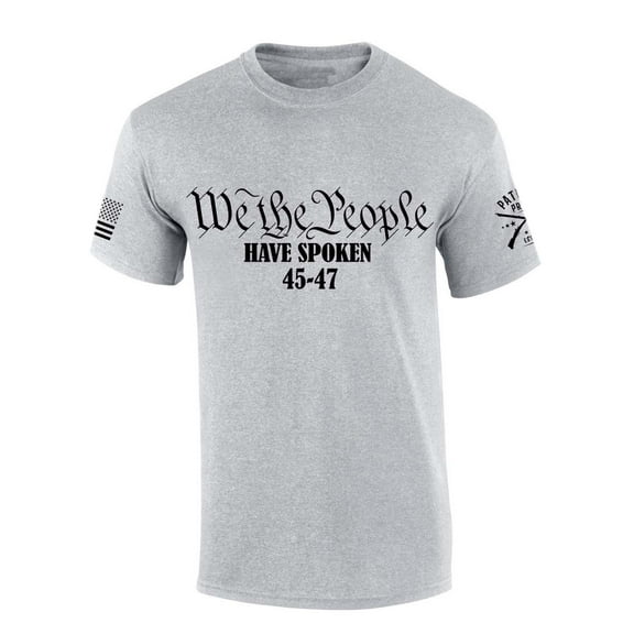 Trenz Shirt Company Mens Trump Tshirt We The People Have Spoken 45-47 Short Sleeve T-shirt-Sports Grey-large