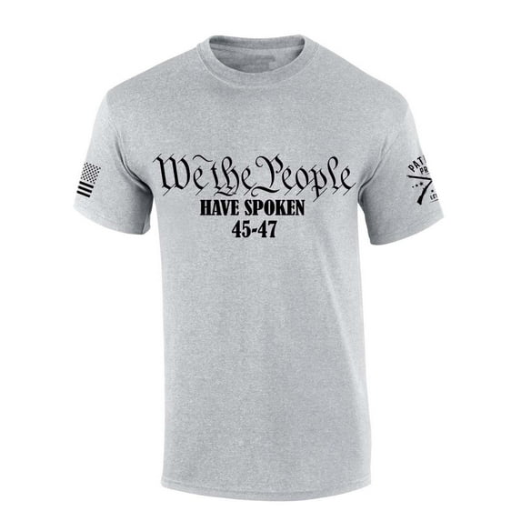 Trenz Shirt Company Mens Trump Tshirt We The People Have Spoken 45-47 Short Sleeve T-shirt-Sports Grey-small
