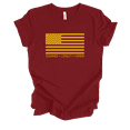 thumbnail image 1 of Trenz Shirt Company Metallic Gold Flag Courage, Loyalty, Honor Short Sleeve Womens Graphic T-Shirt-Cardinal-medium, 1 of 1