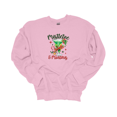 thumbnail image 1 of Trenz Shirt Company Mistletoe & Martinis Christmas Drink Crewneck Sweatshirt-Light Pink-small, 1 of 1