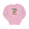 thumbnail image 1 of Trenz Shirt Company Mistletoe & Martinis Christmas Drink Crewneck Sweatshirt-Light Pink-xl, 1 of 1