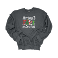thumbnail image 1 of Trenz Shirt Company Mostly Likely To Fart On Santa's Lap Funny Crewneck Sweatshirt-Dark Heather-small, 1 of 1