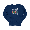 thumbnail image 1 of Trenz Shirt Company Mostly Likely To Fart On Santa's Lap Funny Crewneck Sweatshirt-Navy-small, 1 of 1