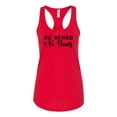 thumbnail image 1 of Trenz Shirt Company No Beard No Booty Ladies Racerback Tank Top-Red-small, 1 of 4