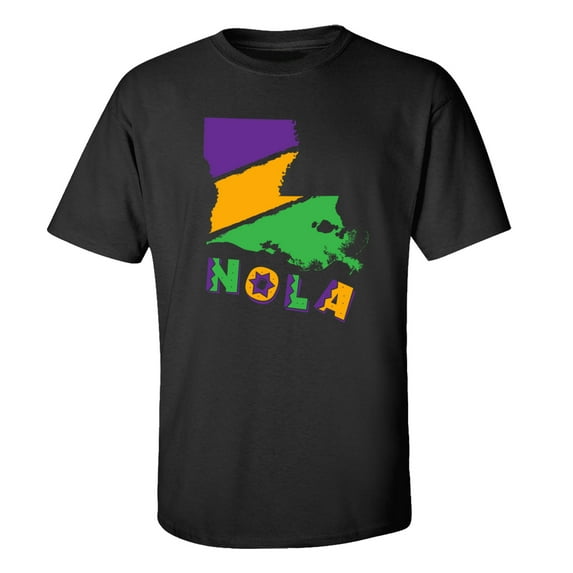 Trenz Shirt Company Nola State Unisex Short Sleeve T-shirt-Black-Small