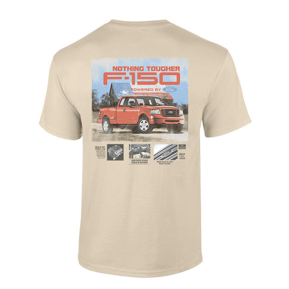 Trenz Shirt Company Nothing Tougher F-150 Powered By Ford Short-Sleeve Mens T-Shirt-Sand-large
