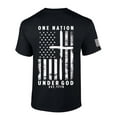 thumbnail image 1 of Trenz Shirt Company One Nation Under God American Flag Short Sleeve T-shirt-Black-4xl, 1 of 1