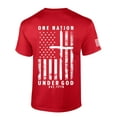 thumbnail image 1 of Trenz Shirt Company One Nation Under God American Flag Short Sleeve T-shirt-Red-small, 1 of 1