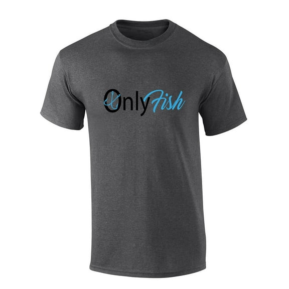 Trenz Shirt Company Onlyfish Funny Only Fish Short Sleeve T-shirt-Heather Grey-xl