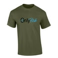 thumbnail image 1 of Trenz Shirt Company Onlyfish Funny Only Fish Short Sleeve T-shirt-Military Green-6xl, 1 of 1