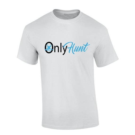 Trenz Shirt Company Onlyhunt Funny Only Hunt Short Sleeve T-shirt-White-xxxl