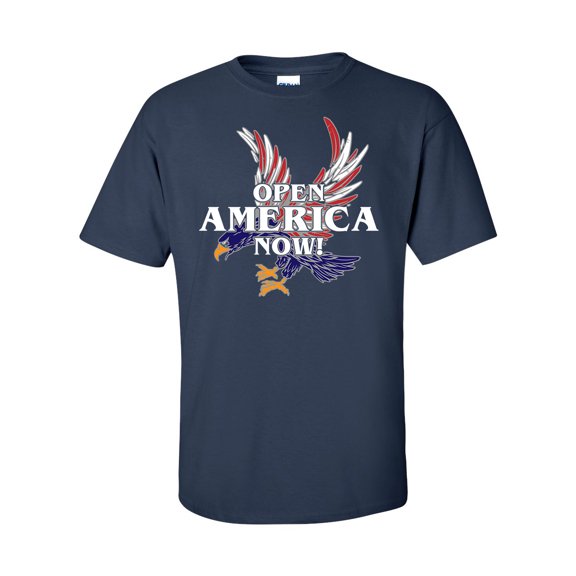 Trenz Shirt Company Open America Now Unisex Short Sleeve T-shirt-Navy-large