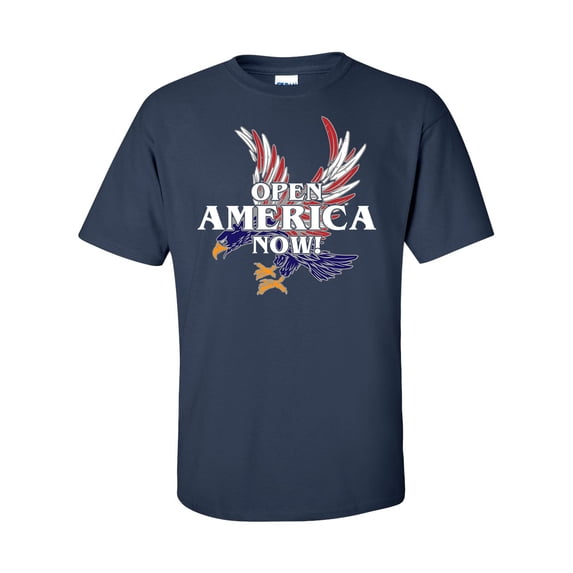 Trenz Shirt Company Open America Now Unisex Short Sleeve T-shirt-Navy-xxl