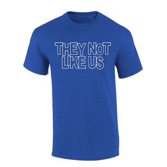 Trenz Shirt Company Outlined Letters They Not Like Us Short-Sleeve T-Shirt-Antique Royal-4xl