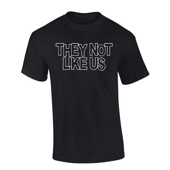 Trenz Shirt Company Outlined Letters They Not Like Us Short-Sleeve T-Shirt-Black-xxxl