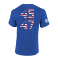 thumbnail image 1 of Trenz Shirt Company Patriot Pride Mens Presidential Trump 45-47 USA Flag Distressed Mens Short Sleeve T-Shirt-Antique Royal-Large, 1 of 1