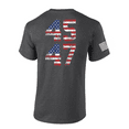 thumbnail image 1 of Trenz Shirt Company Patriot Pride Mens Presidential Trump 45-47 USA Flag Distressed Mens Short Sleeve T-Shirt-Heather Grey-X-Large, 1 of 1