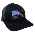 thumbnail image 1 of Trenz Shirt Company Patriotic American Golf Flag Trucker Mesh Snapback Hat- Black, Black Mesh, 1 of 4