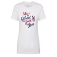 thumbnail image 1 of Trenz Shirt Company Patriotic Make America Suck Less Political Ladies Slim Fit Tee-Large White, 1 of 4