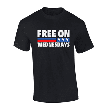 Trenz Shirt Company Political Free On Wednesdays Short Sleeve Mens Graphic T-Shirt-Black-5xl