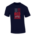 thumbnail image 1 of Trenz Shirt Company RED Flag: Remember Everyone Deployed Short Sleeve Mens Graphic T-Shirt-Navy-small, 1 of 1