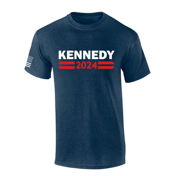 Trenz Shirt Company RFK Jr. Kennedy 2024 Kennedy For President Short Sleeve T-shirt-Heather Navy-large