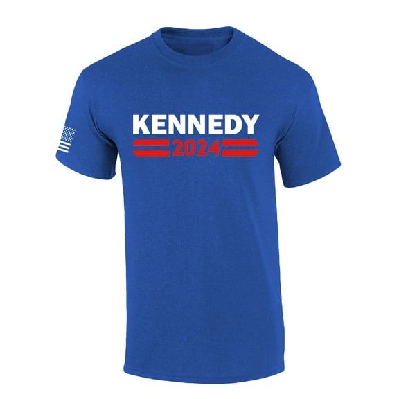 Trenz Shirt Company RFK Jr. Kennedy 2024 Kennedy For President Short Sleeve T-shirt-Heather Royal-medium