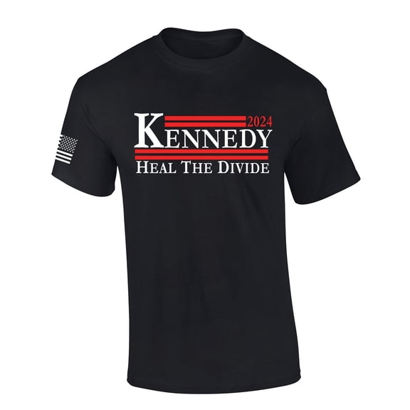 Trenz Shirt Company RFK Jr. Kennedy Heal The Divide Kennedy 2024 Short Sleeve T-shirt-Black-xl
