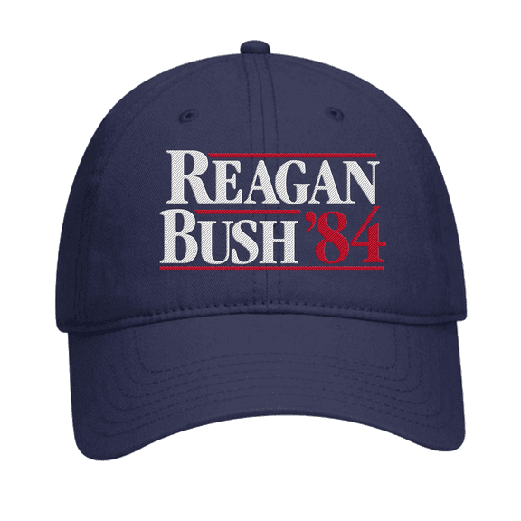 Trenz Shirt Company Reagan Bush 84 Campaign Adult Dad Hat Baseball Cap, Navy