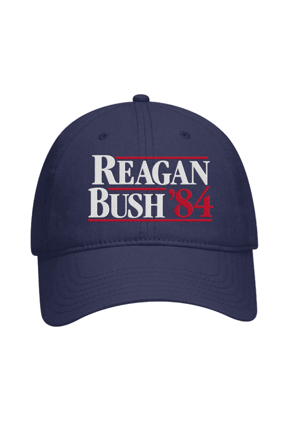 Reagan Bush 84 Campaign Adult Dad Hat Baseball Cap, Navy