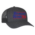 thumbnail image 1 of Trenz Shirt Company Reagan Bush 84 Campaign Adult Trucker Hat-Black Heather/Black-Blue Font, 1 of 4