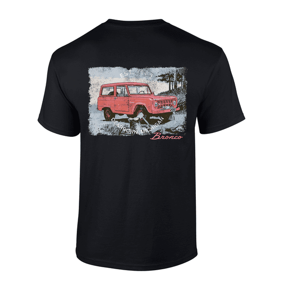 Trenz Shirt Company Red Ford Bronco EST. 1965 Dearborn, MI. Short-Sleeve Mens T-Shirt-Black-6xl