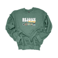 thumbnail image 1 of Trenz Shirt Company Rejoice Always Philippians 4:4 Festive Christmas Decorations Crewneck Sweatshirt-Heather Sport Dark Green-xxxl, 1 of 1