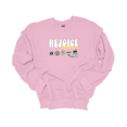 thumbnail image 1 of Trenz Shirt Company Rejoice Always Philippians 4:4 Festive Christmas Decorations Crewneck Sweatshirt-Light Pink-large, 1 of 1
