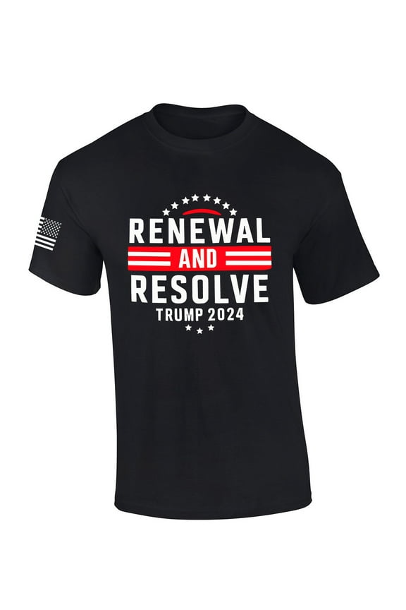 Renewal And Resolve Trump 2024 Mens Graphic T-Shirt-Black-xxxl