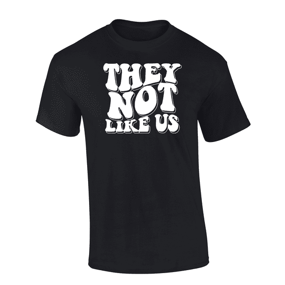 Trenz Shirt Company Retro Outline They Not Like Us Short-Sleeve T-Shirt-Black-small