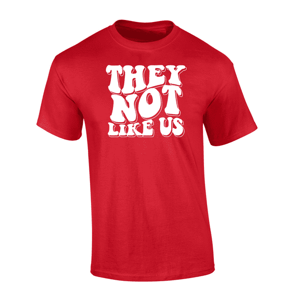 Trenz Shirt Company Retro Outline They Not Like Us Short-Sleeve T-Shirt-Red-4xl