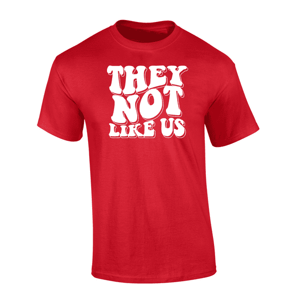 Trenz Shirt Company Retro Outline They Not Like Us Short-Sleeve T-Shirt-Red-xxl