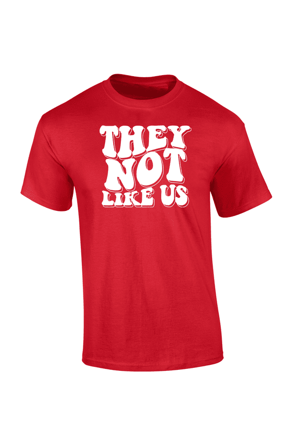 Retro Outline They Not Like Us Short-Sleeve T-Shirt-Red-xxxl
