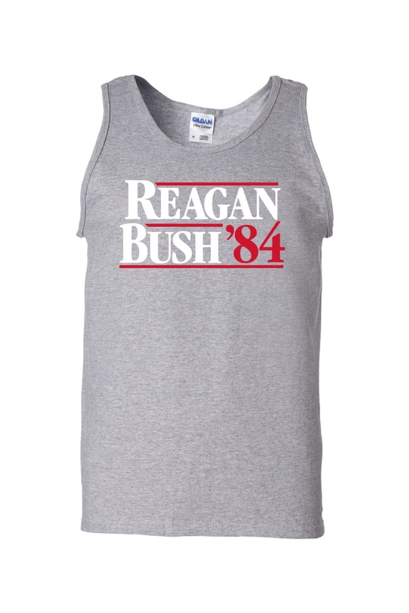 Ronald Reagan Bush '84 Cool Retro Tank Top-Sportsgray-XL