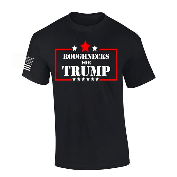 Trenz Shirt Company Roughnecks For Trump Short Sleeve T-shirt-Black-Medium