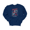 thumbnail image 1 of Trenz Shirt Company Sleigher World Tour Heavy Metal Skeleton Santa Crewneck Sweatshirt-Navy-xl, 1 of 1