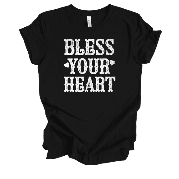 Trenz Shirt Company Southern Bless Your Heart Womens Short-Sleeve T-Shirt-Black-small