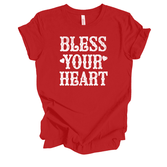 Trenz Shirt Company Southern Bless Your Heart Womens Short-Sleeve T-Shirt-Red-xxxl