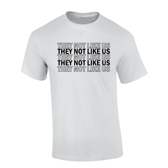Trenz Shirt Company Stacked They Not Like Us Short-Sleeve T-Shirt-White-medium
