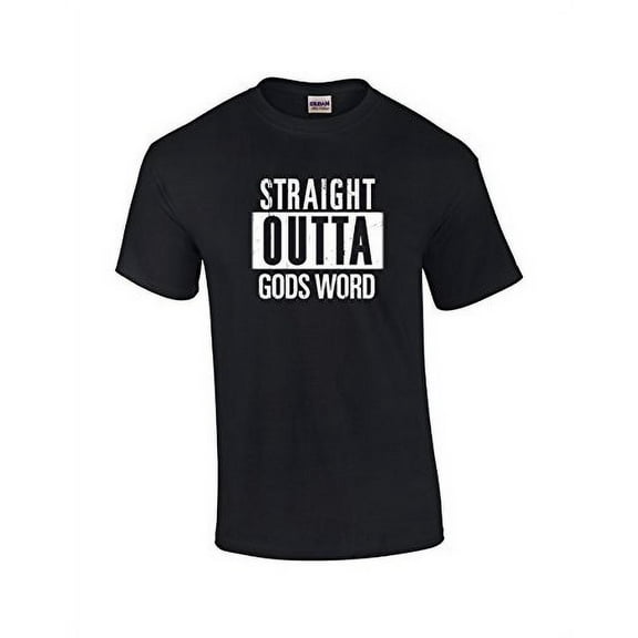 Trenz Shirt Company Straight Out of Gods Word-Black-Small